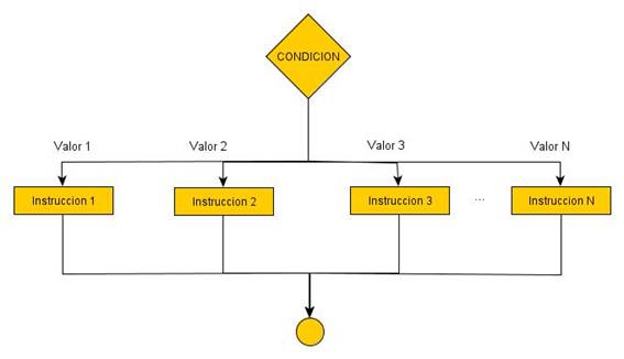 Resultado de imagen de diagrama de flujo select case visual basic