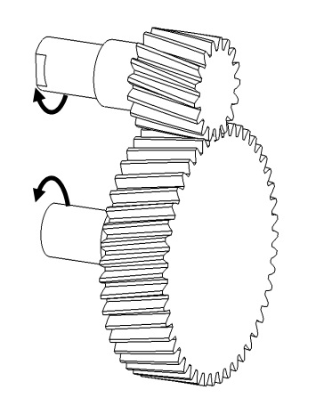 Dibujo de engranajes helicoidales