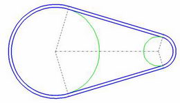 Dibujo simbólico de un sistema polea corea directo.